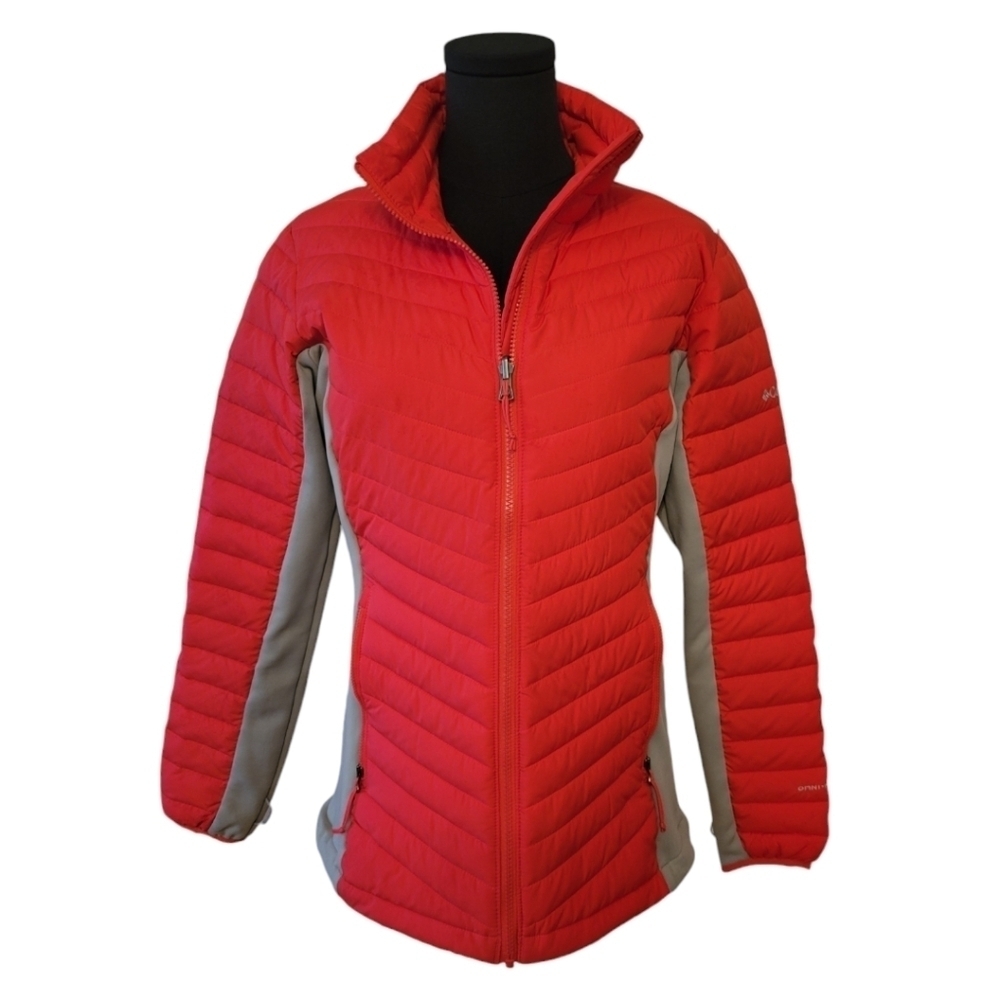 Columbia Interchange Coral Red & Gray Winter Jacket Size Medium